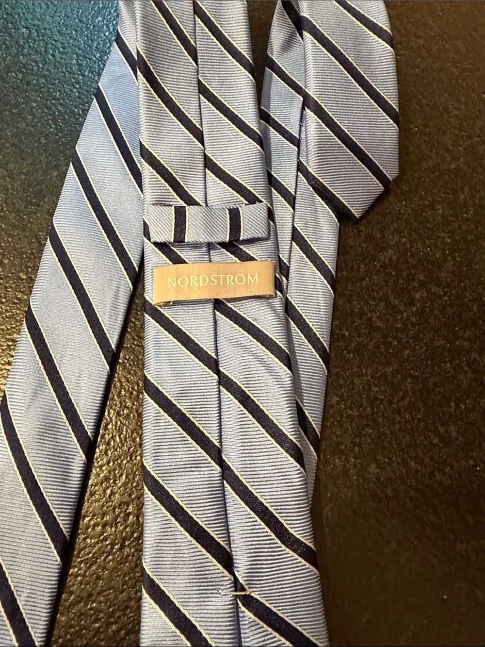 Nordstrom Light Blue and Navy Striped Kids Tie